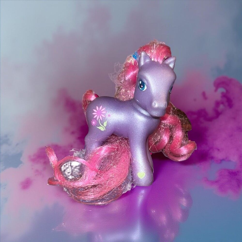 2002 My Little Pony G3 Petal Blossom Extra Long Tinsel Hair B16